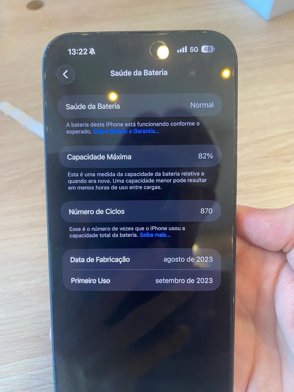 iPhone 15 pro Max azul titânio  - Foto 4