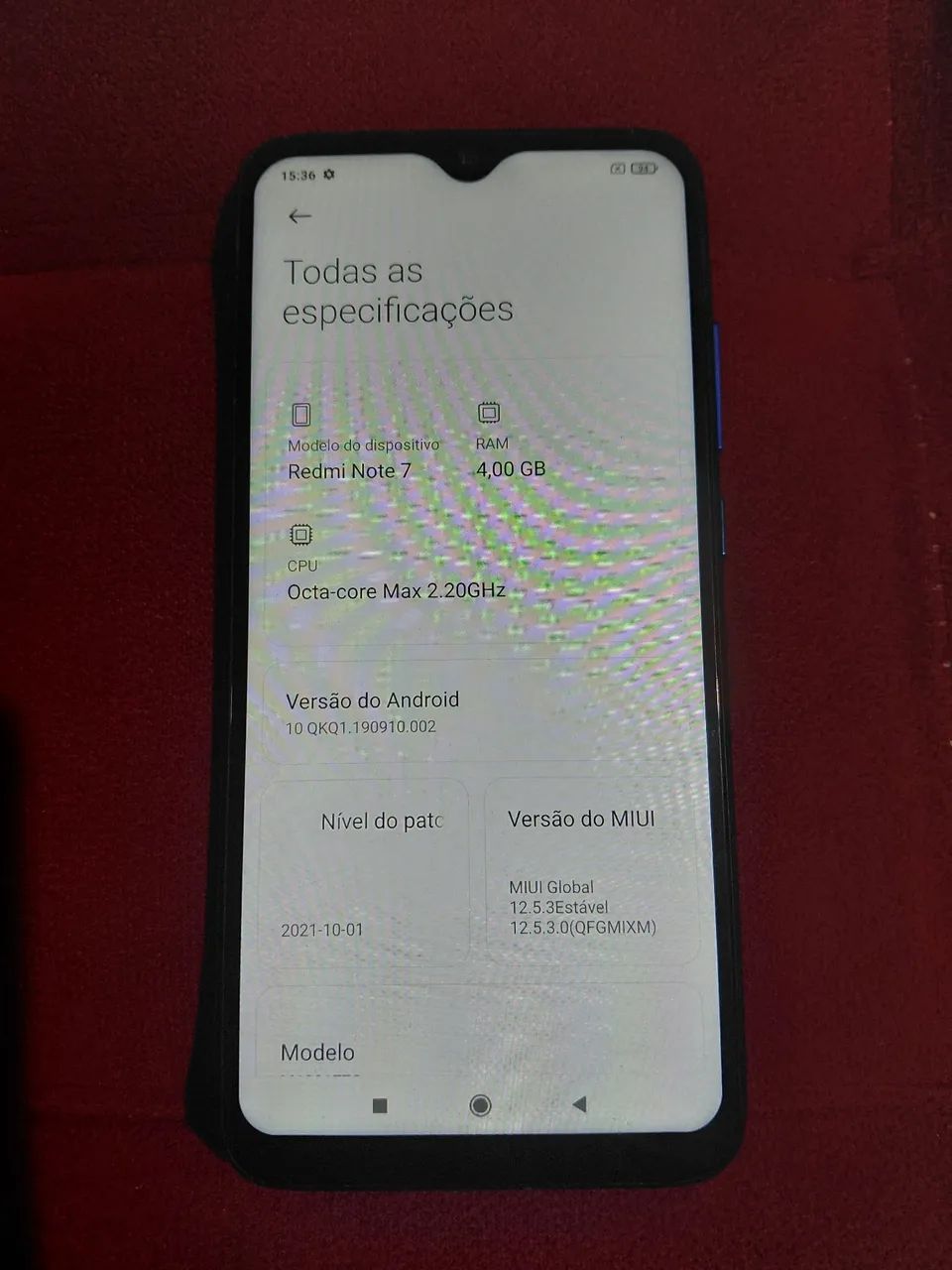 Xiaomi Redmi note 7 (detalhe)