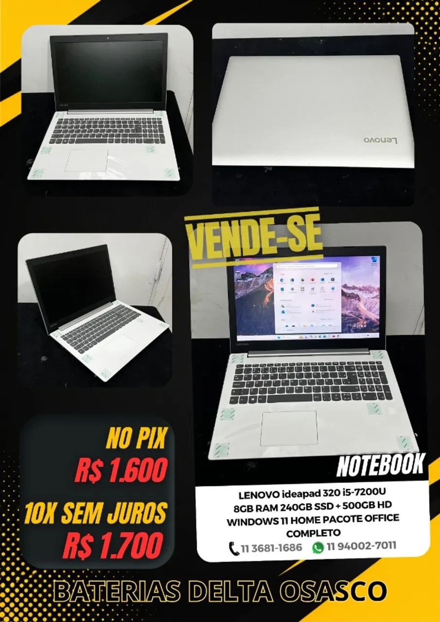 LENOVO IDEAPAD 320 I5-7200 - Notebooks - Centro, Osasco 1503957085