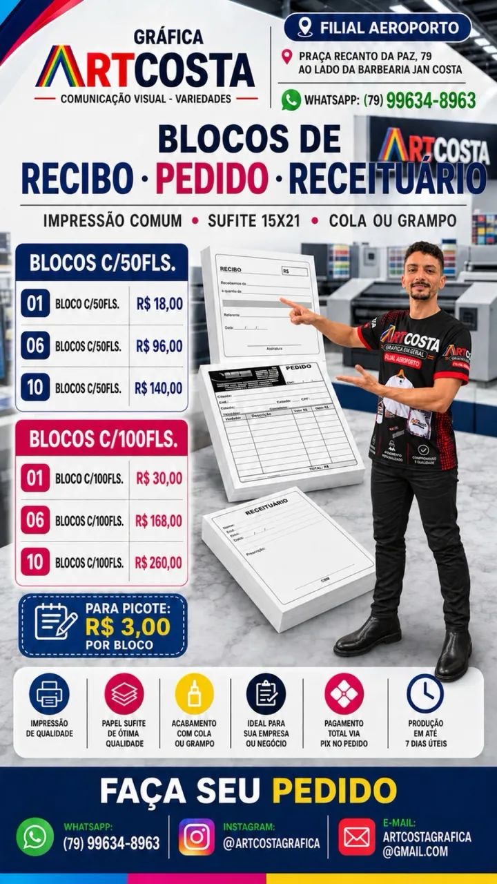 Blocos de pedidos e recibos receituários  - Foto 2