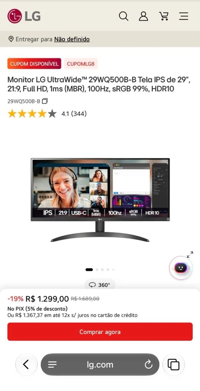 Monitor ultra Wide 29 polegadas  - Foto 4