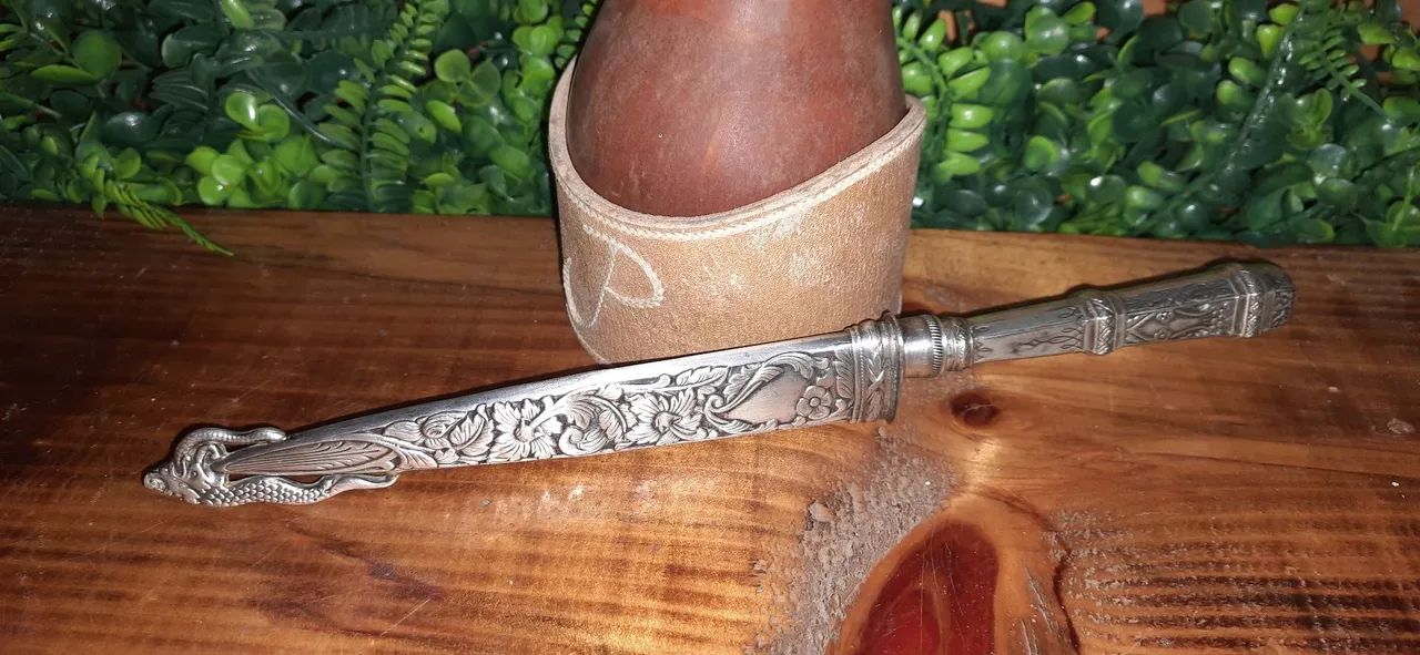 Faca prateada eberle floral 28cm - Foto 4