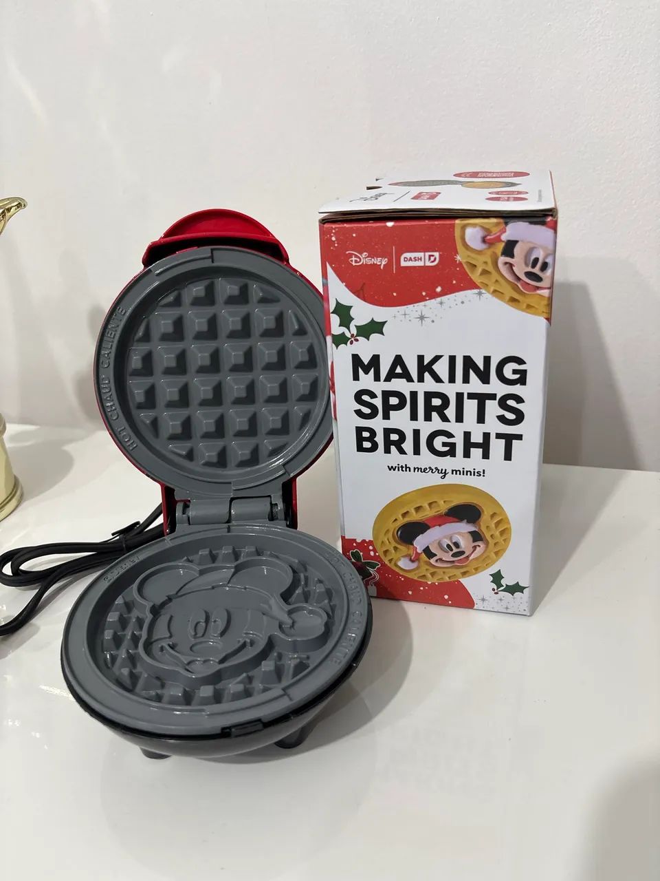 Mickey Mouse máquina de Waffle Natal  - Foto 3