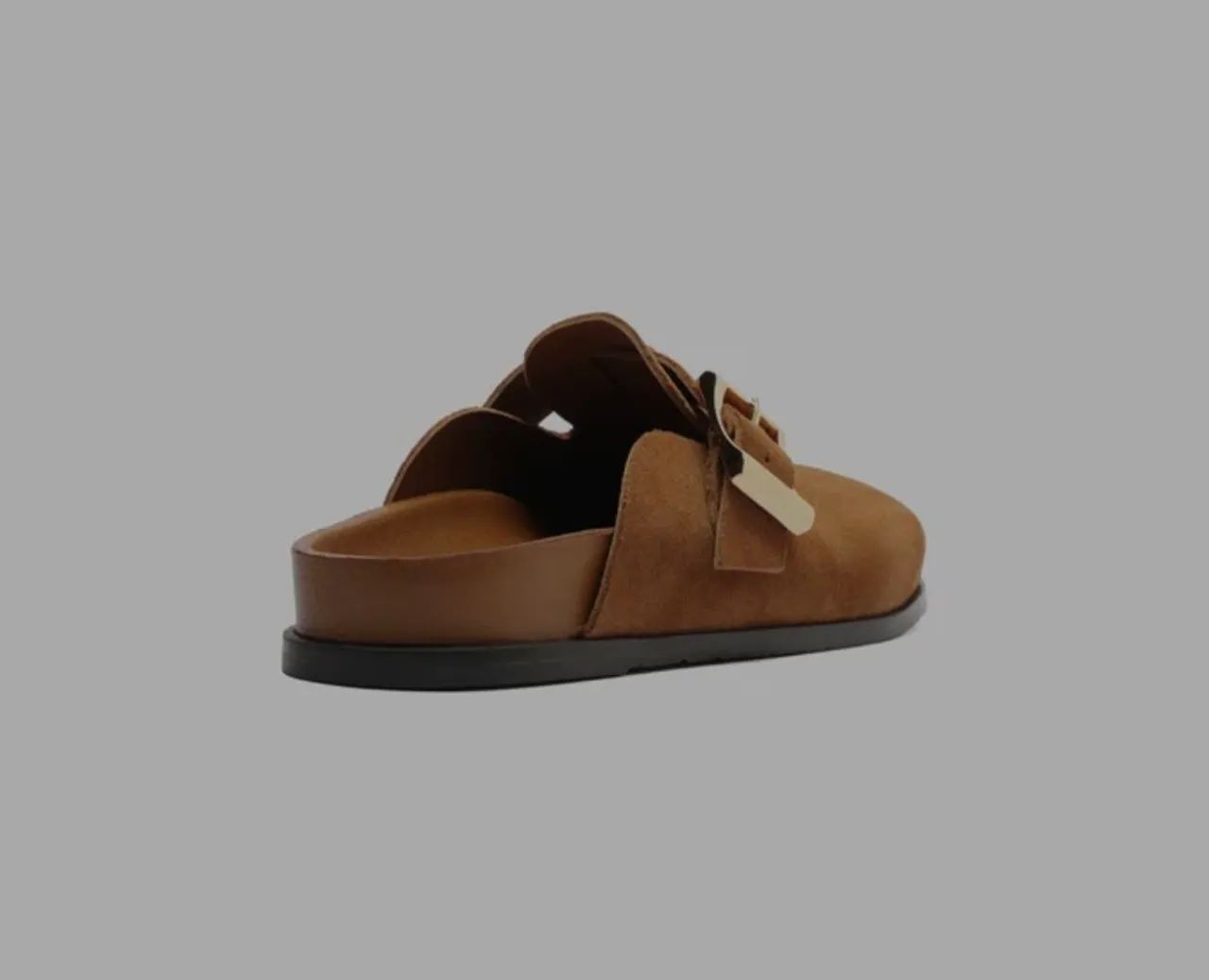 Papete AREZZO Clog Sabote Marron Acamurçada 38 - Foto 2