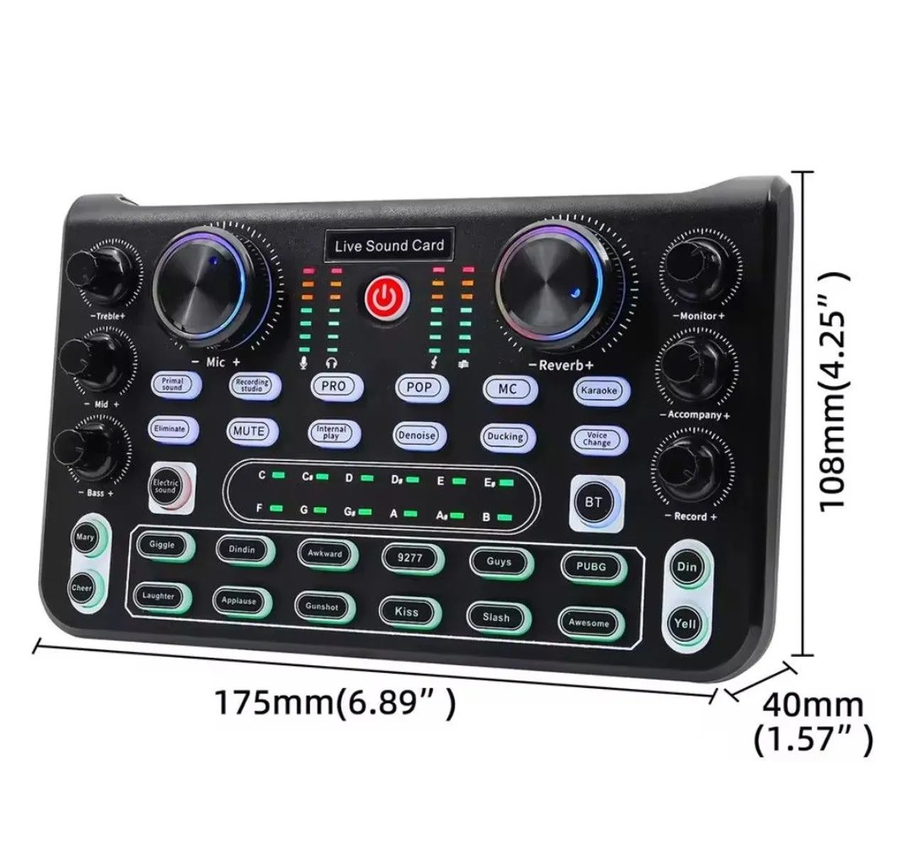 Placa de som hd x60 com vários efeitos de voz  - Foto 3