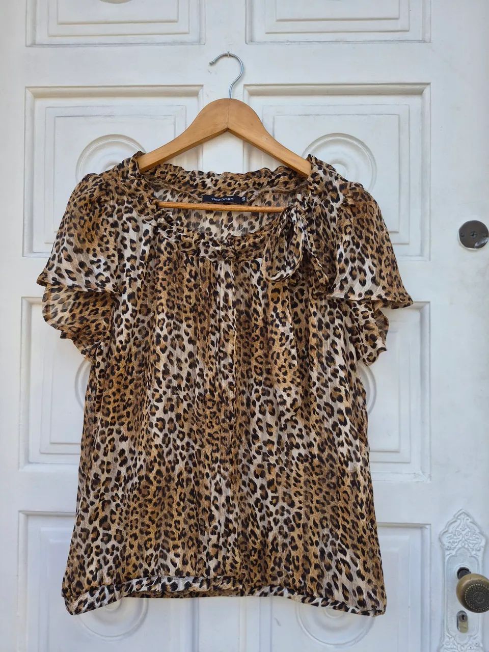Blusa seda animal print