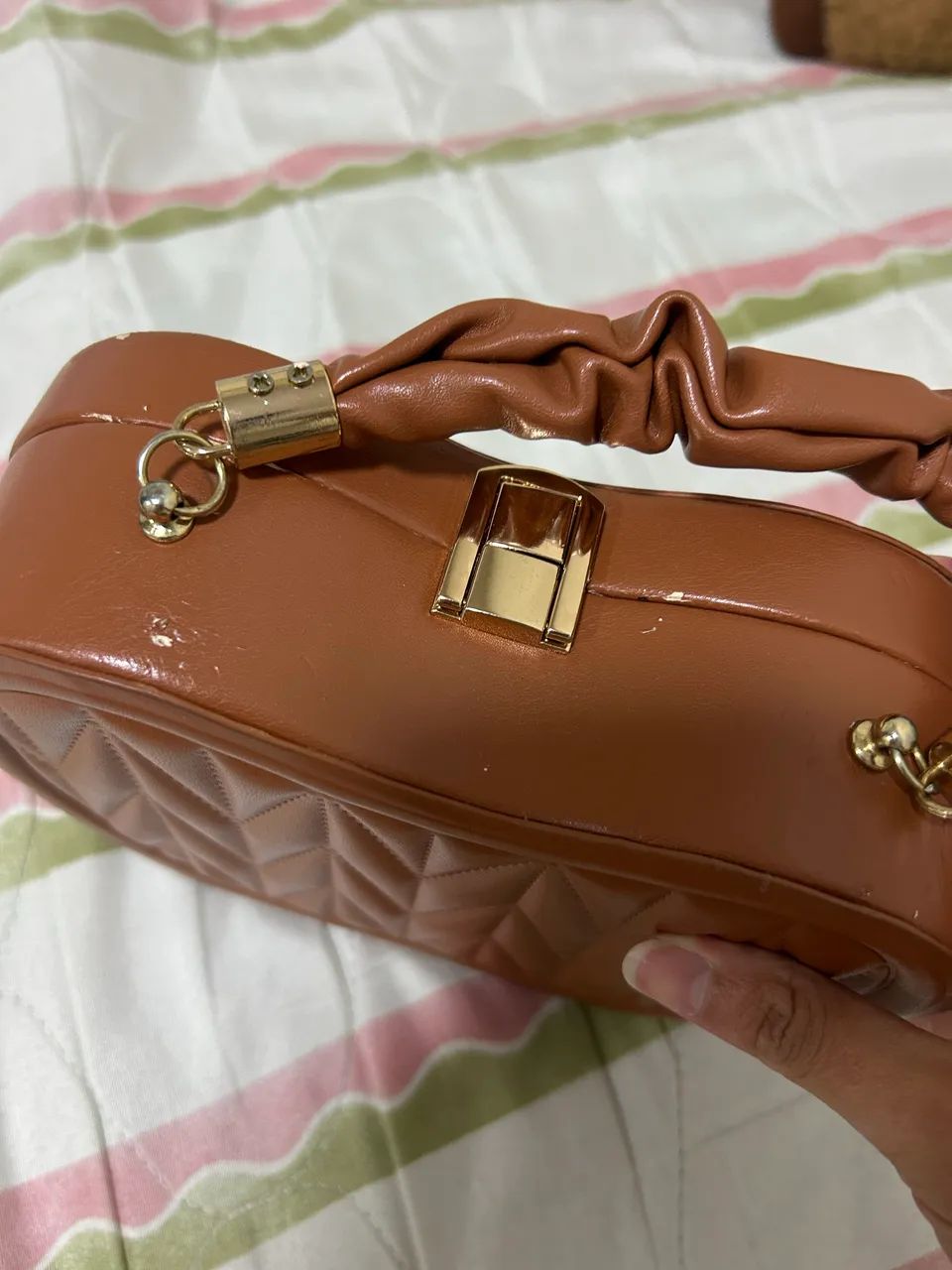 Bolsa de mão caramelo  - Foto 2