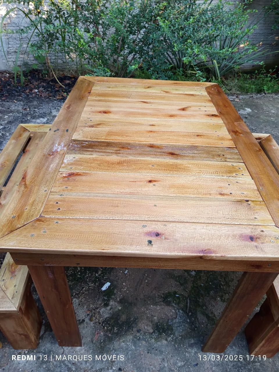 Mesa 120x80 de paletes - Foto 2