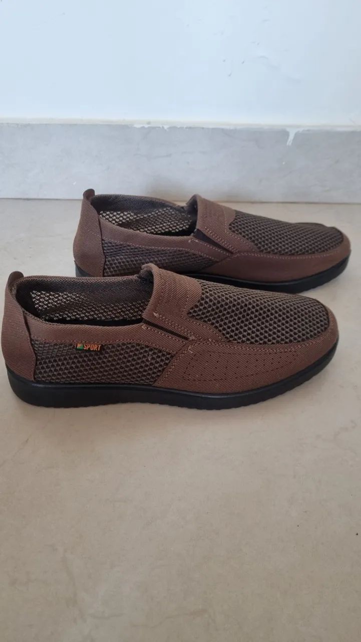Sapato mocassim masculino algodão 