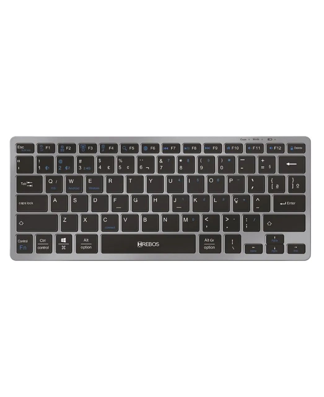 Mini Teclado Recarregável Bluetooth e Receptor USB HREBOS IF-214 - Foto 2