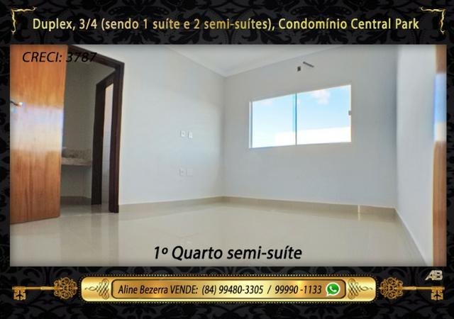 Duplex no Central Park com móveis projetados, 3 quartos, amplo espaço gourmet - Foto 14
