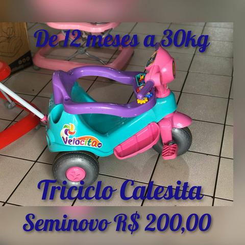 Triciclo Calesita Seminovo - De 12meses a 30kg - Lindissimo