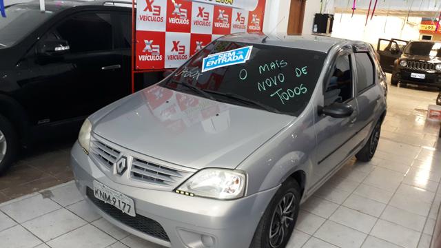 Renault Logan Expression 2008 cinza completo, muito novo