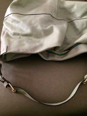 Bolsa de couro verde claro - Foto 2