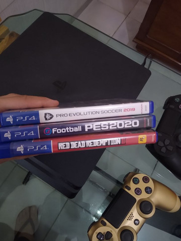 Ps4 slim 1tb, troco por PRO mais volta minha. - Foto 2