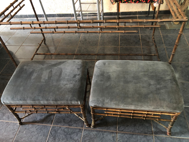 Mesa de ferro de vidro com 2 banqueta - Foto 2