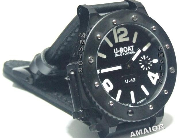 Relogio Uboat U42 Preto Caixa Preta - Foto 2