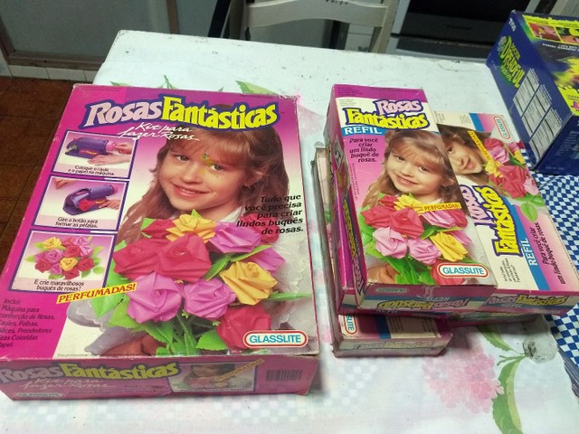 Brinquedo anos 80 glasslite rosas fantástica
