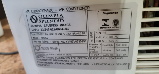 Ar Condicionado Olimpia Splendid Nano Silent 10.000 BTUS - Foto 3