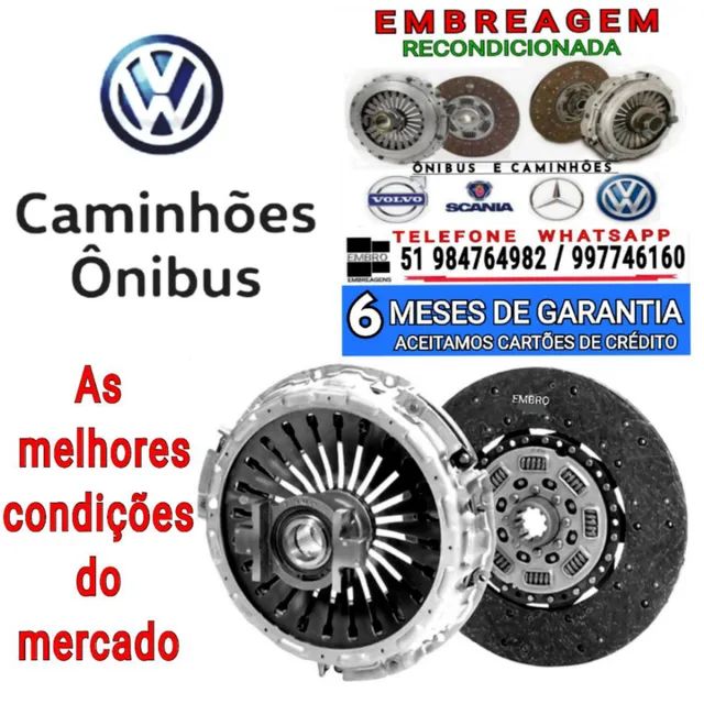 EMBREAGEM KIT PLATO/DISCO E ROLAMENTO DO CAMINHÃO VW E CARGO  - Foto 6
