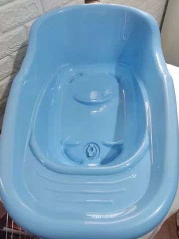 Banheira Adoleta Bebê 20L Válvula Resistente Cor:Azul - Foto 2