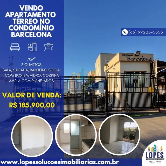 Apartamento no Ímola, Parque das Nações, Cuiabá-MT - Lopes