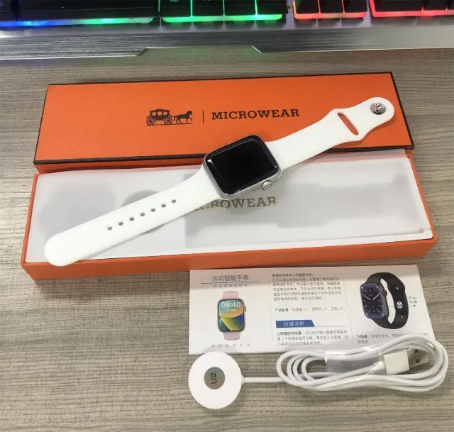 Relógio Smartwatch P70 + Duas Pulseiras E Película - Prata