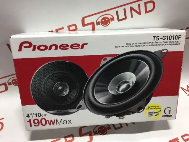 embalagem pioneer ts-g1010f 4''polegadas com isopor ferragem e fiaçao