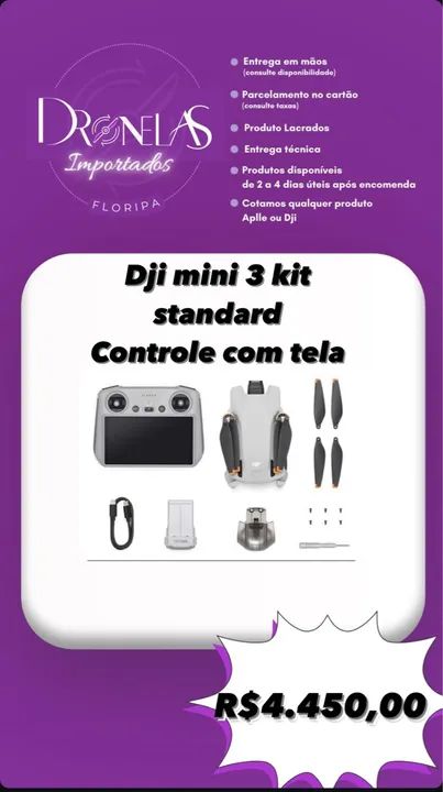 Drone DJI mini 3 (Tela) LACRADO - Foto 6
