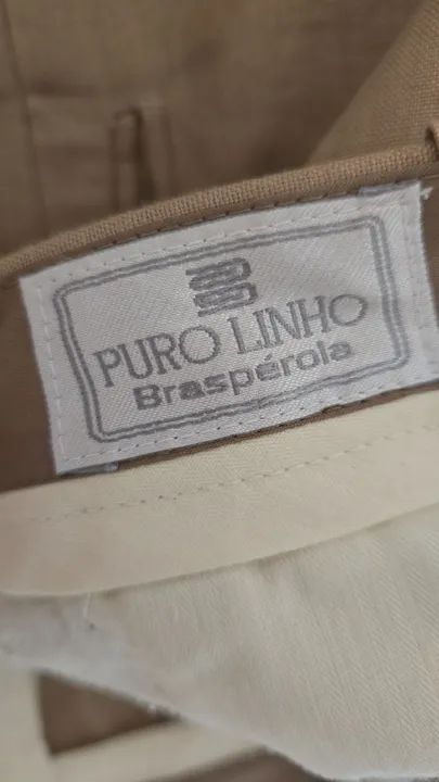 Calça em 100% Linho Brasperola,Semi-Nova! - Foto 2