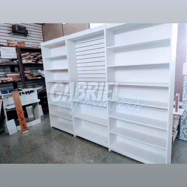 Prateleira + Estante canaletada c/ prateleira MDF