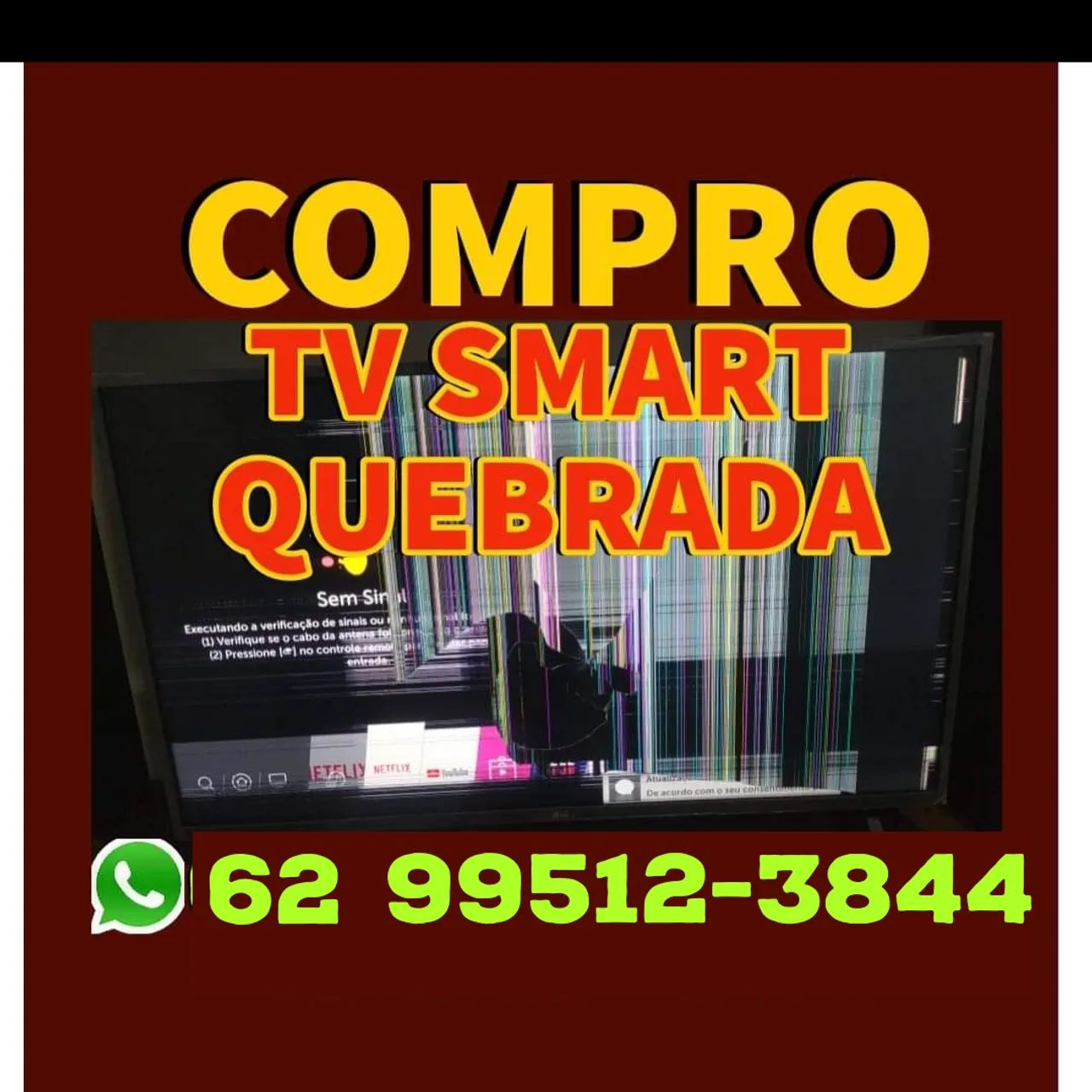 TV SMART LED PLASMA COM DEFEITO 