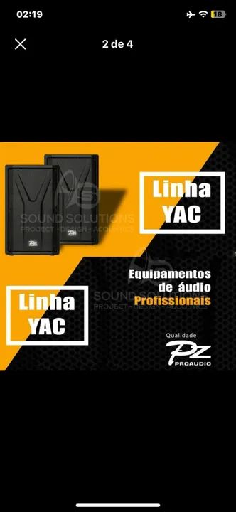 Vendo Caixa Ativa de PZ YAC 15? com Tripé de brinde, juntamente com NF e 1 Ano de Garantia