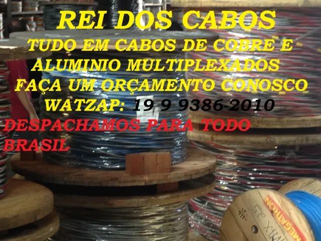 Cabo de aluminio singelo 300mm cabo 1kv nas cores preta e azul - Foto 2