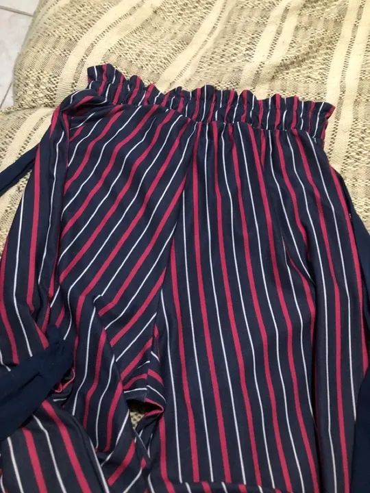 Calça azul listrada - Foto 4