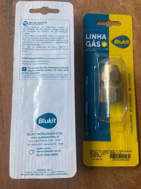 Adaptador para Instalação de Gás 1/2 (Rosca Fêmea) - 3/8 (Interno) - Foto 3