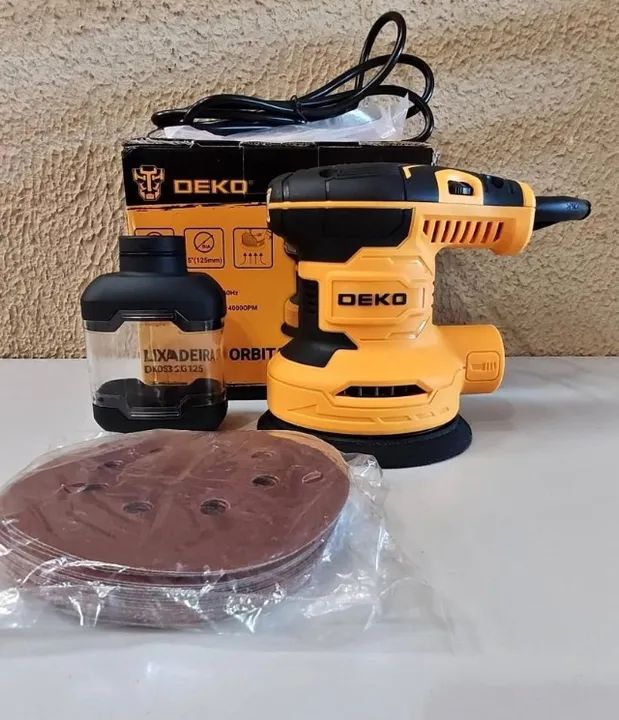 Lixadeira Roto Orbital 5 Polegadas 320W com Conjunto de 16 Lixas - DEKO Novo - Foto 2