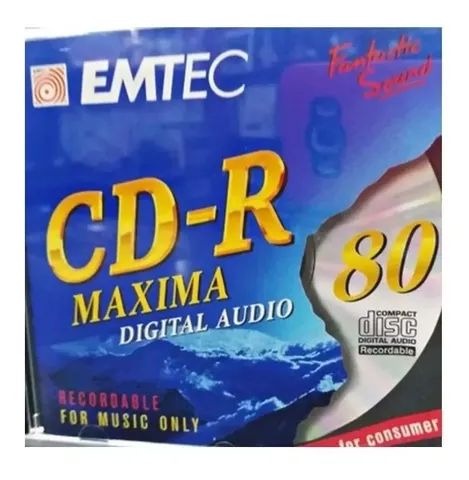 10 Cd-r Máxima Digital Áudio Emtec-80 Min P/ Gravadores De Mesa