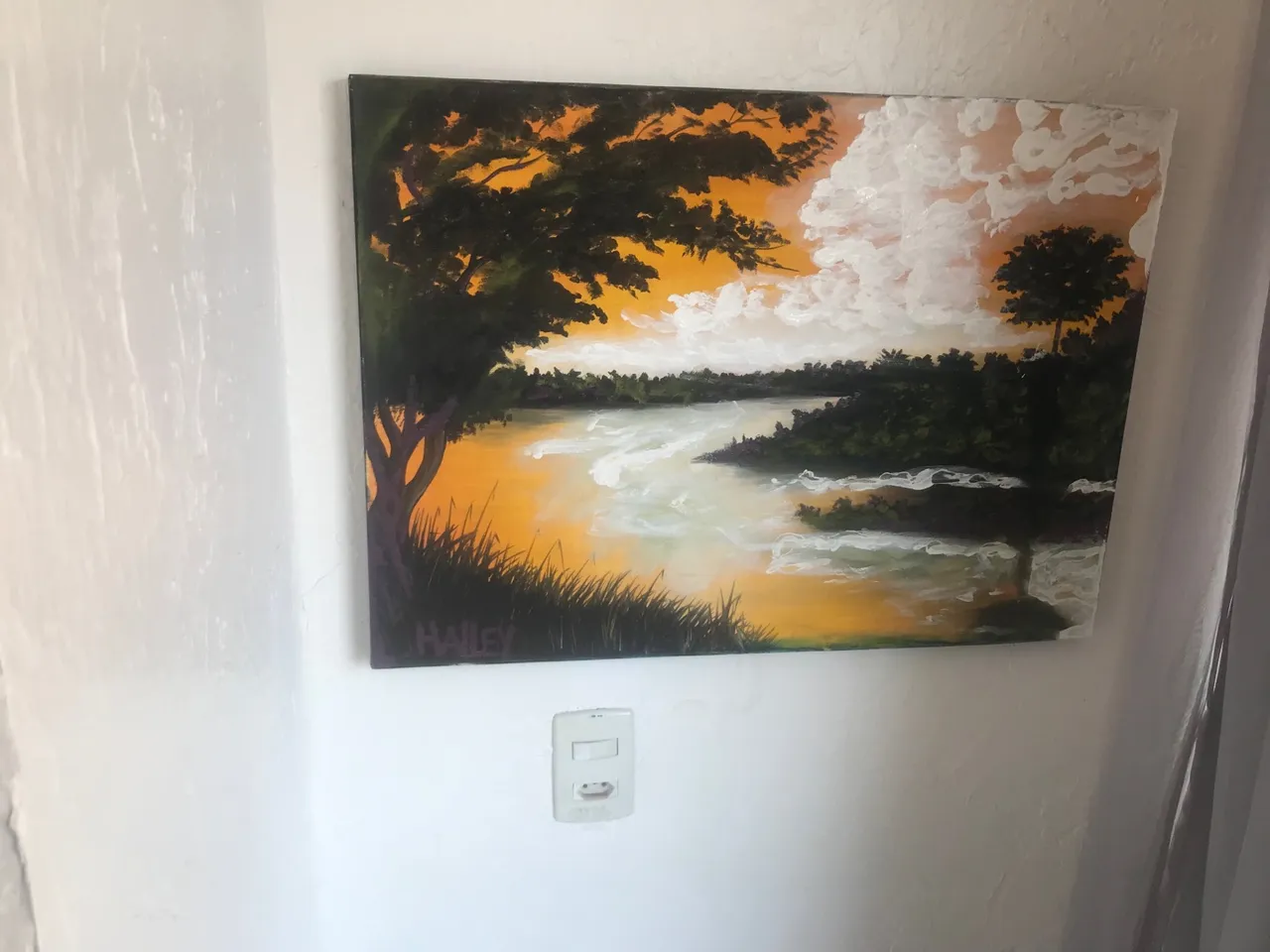 Quadro tinta paisagem