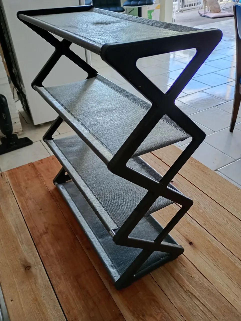 Organização para calçados - Prateleira dobrável de 3 andares