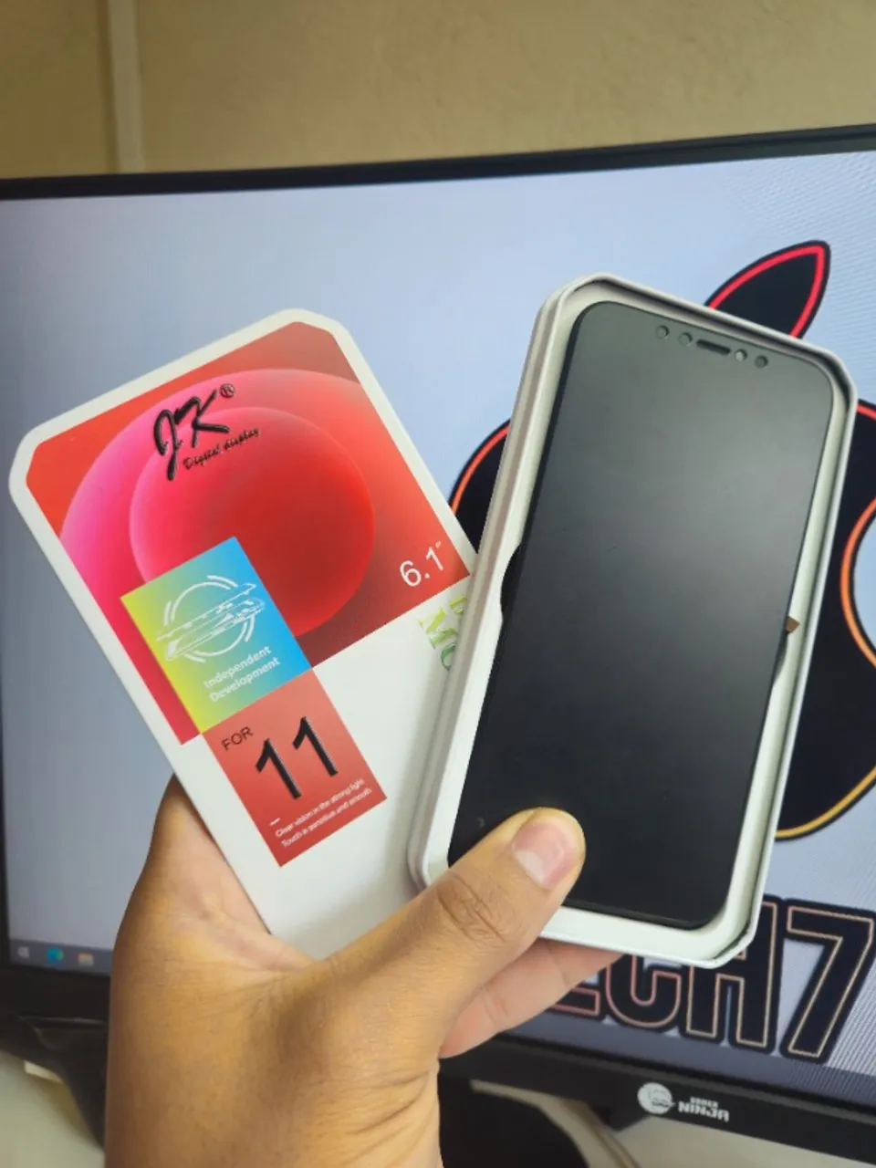 Tela iPhone 11 Premium Sem aviso de peça substituida