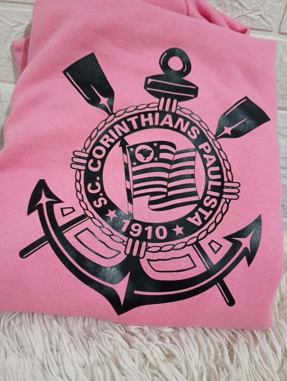 Moletom estampado do Corinthians Rosa - Foto 5