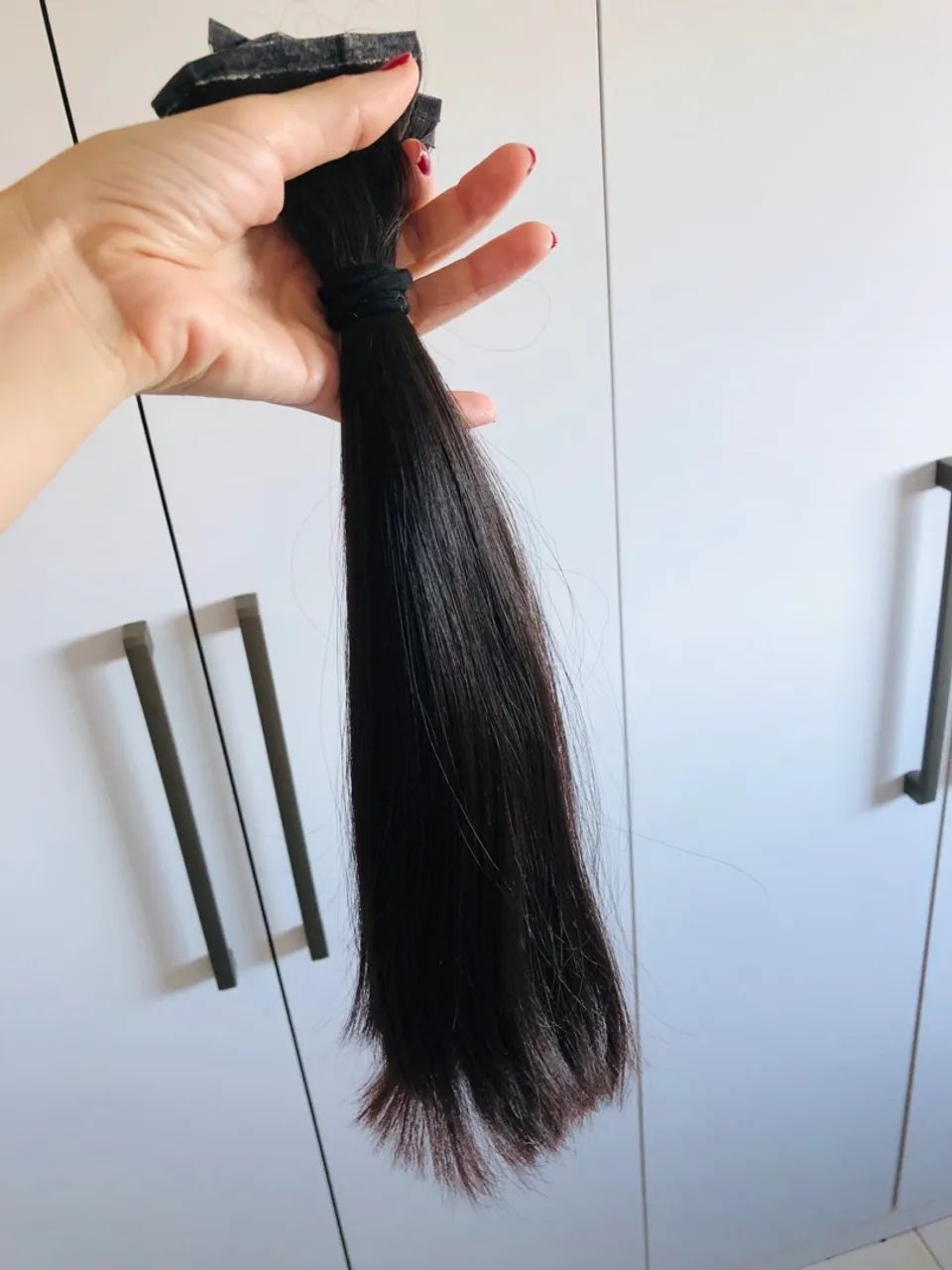 Mega Hair de Fita - Cabelo Natural castanho médio
