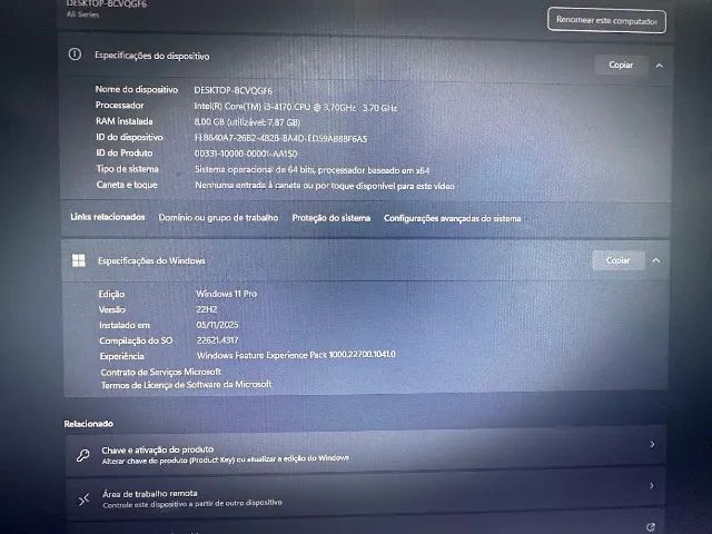 Micro PC Intel I3 8Gb Memória HD 480Gb SSD Windows 11 PRO - Foto 2