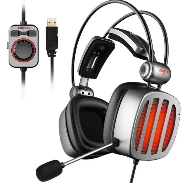 Fone De Ouvido Gamer Headset 7.1 Proficional Cabo Blindado PS4 PS5 EXBOX Xiberia s21 gamin