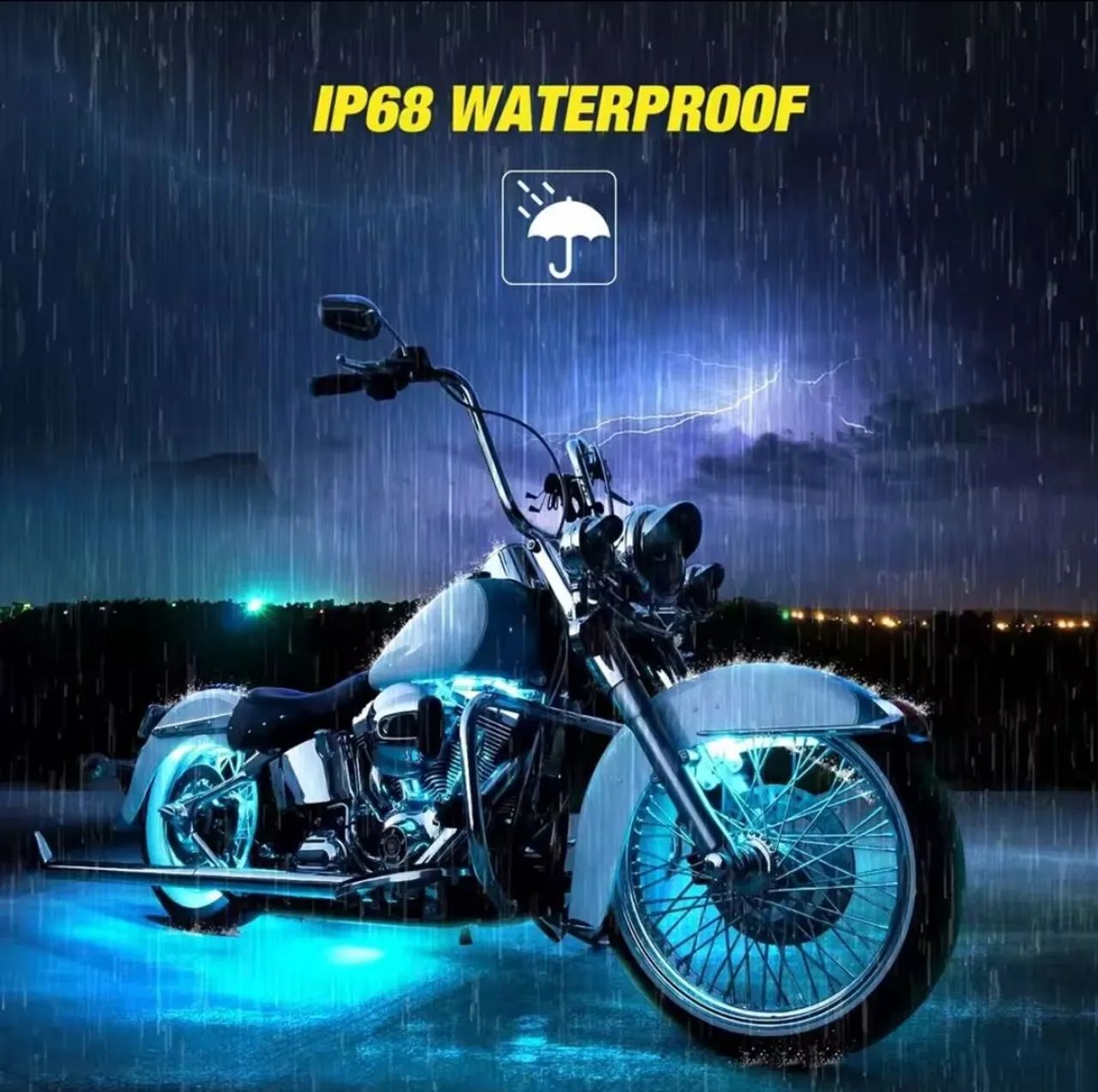 LED RGB controle APP flexível à prova  D'ÁGUA 12v moto lâmpada - Foto 5