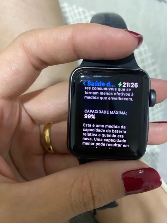 Apple Watch Series 3 38 mm - Preto - Usado - Foto 6