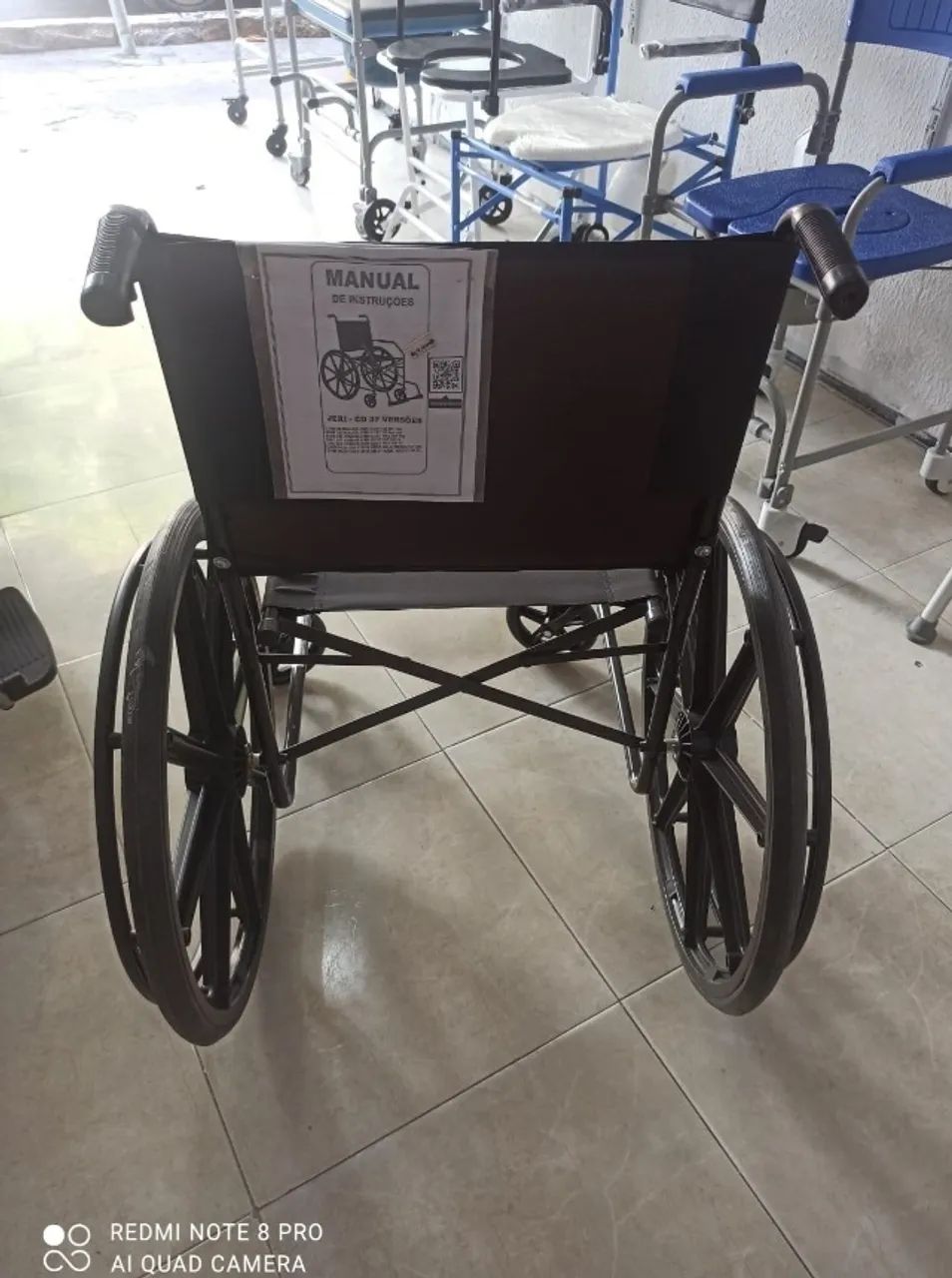 Cadeira de Rodas 80KG - Novas Embaladas (Fazemos Entrega + Garantia + Nf) - Foto 4