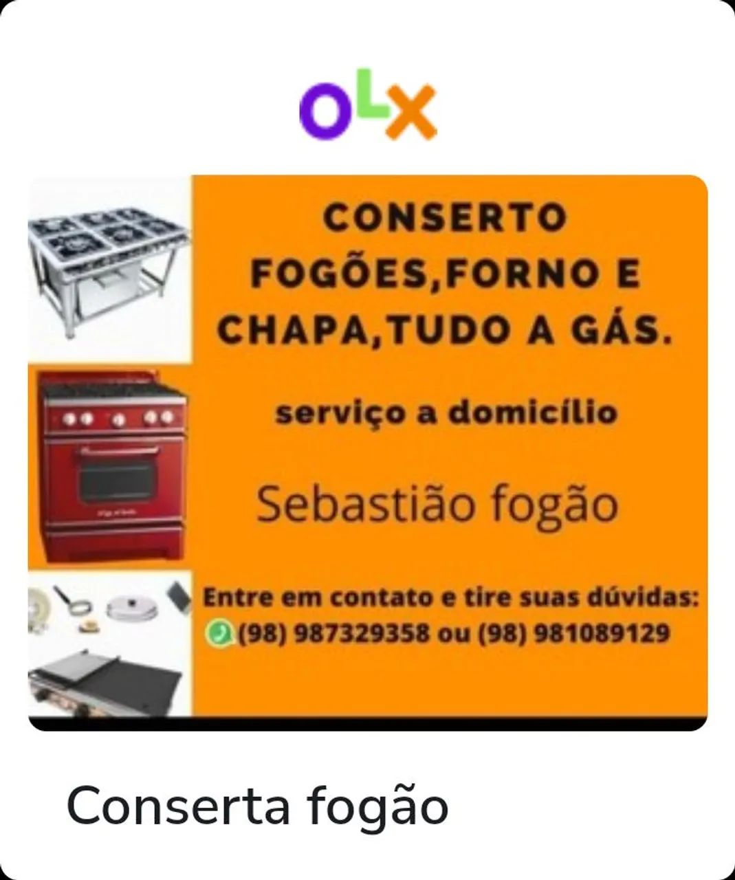 CONSERTO DE FOGÃO 