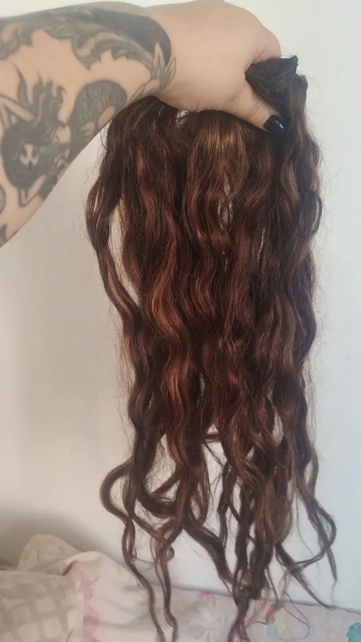 Extensão de Cabelo Cacheado Castanho - Foto 3
